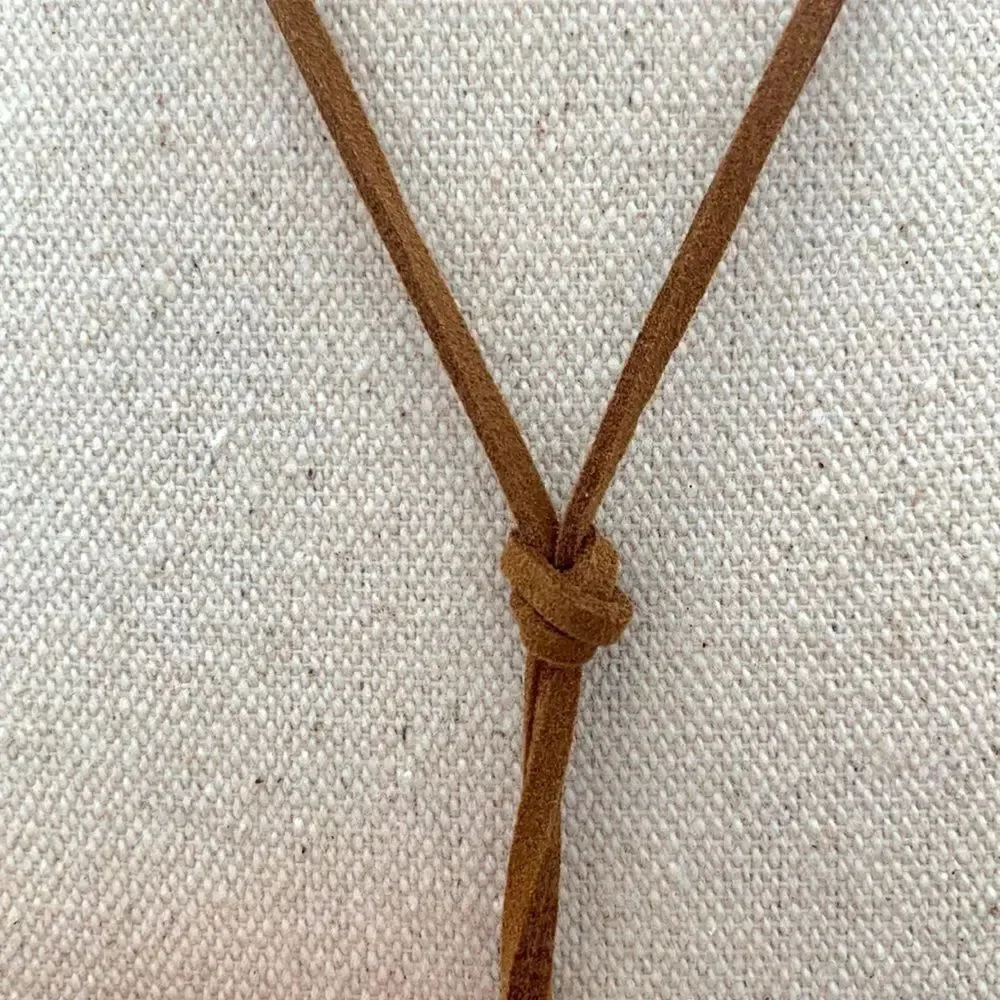 Bronze Tone Radial Medallion Tassel Necklace Long Drop